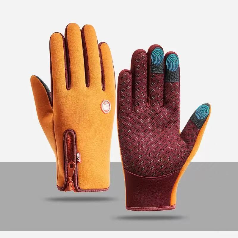 Wool Glove Lined - Winter-Touchscreen-Handschuhe zum Radfahren, wasserdichte, rutschfeste, mit