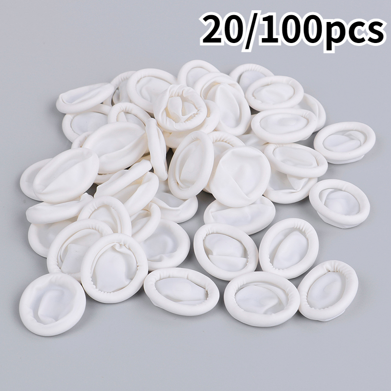 Latex Disposable Glove - 20/100 stücke Einweg-Anti-Static-Gummi-Latex-Finger betten Augenbrauen verlängerung