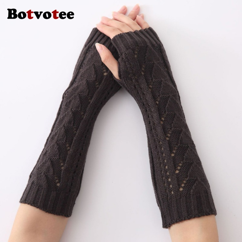 Botvotee für Damen Winter Stri – Fingerless Glove Knit Bewertung und Preis