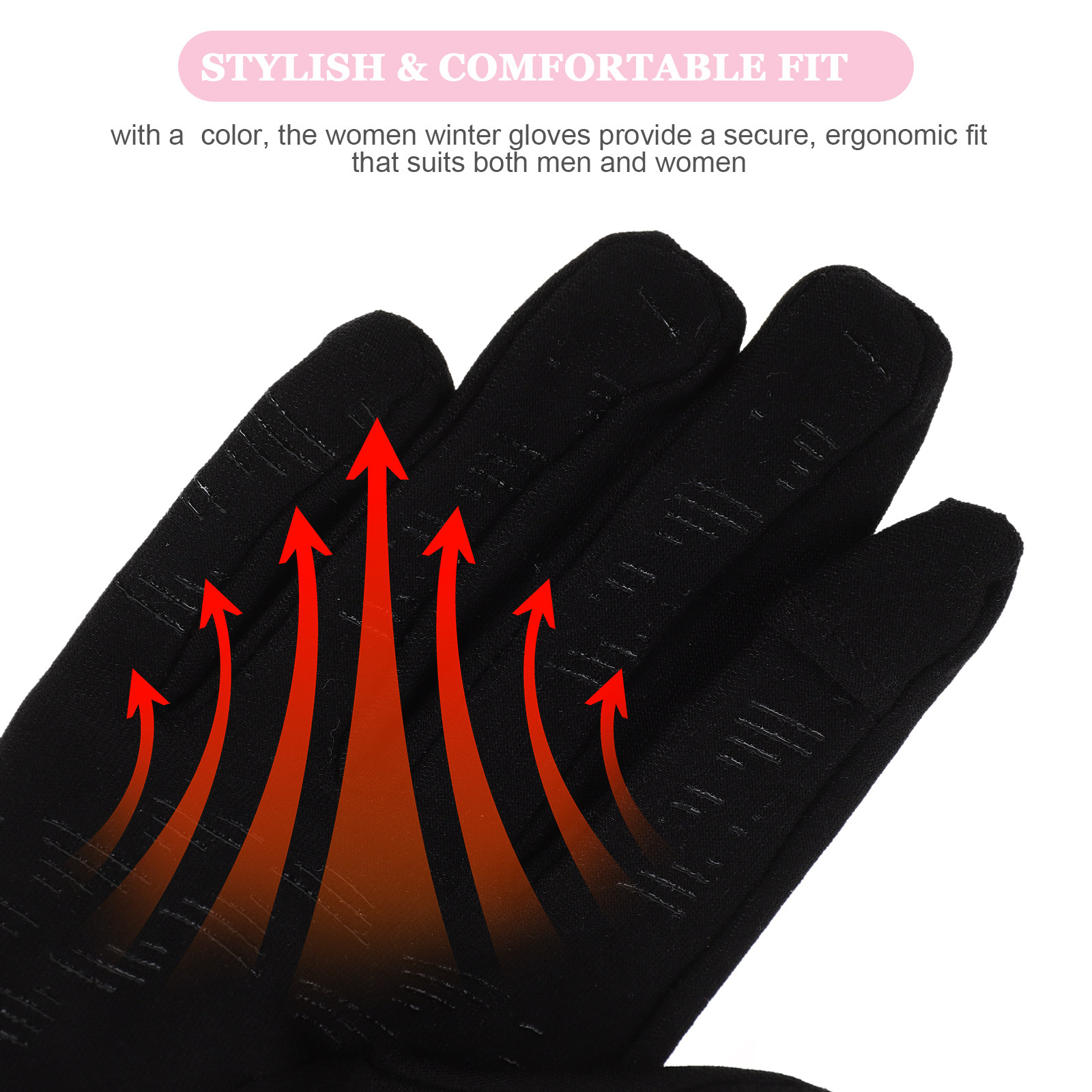 Schwarze L-Größe Damen-Skihand – Winter Glove Insulated Bewertung und Preis