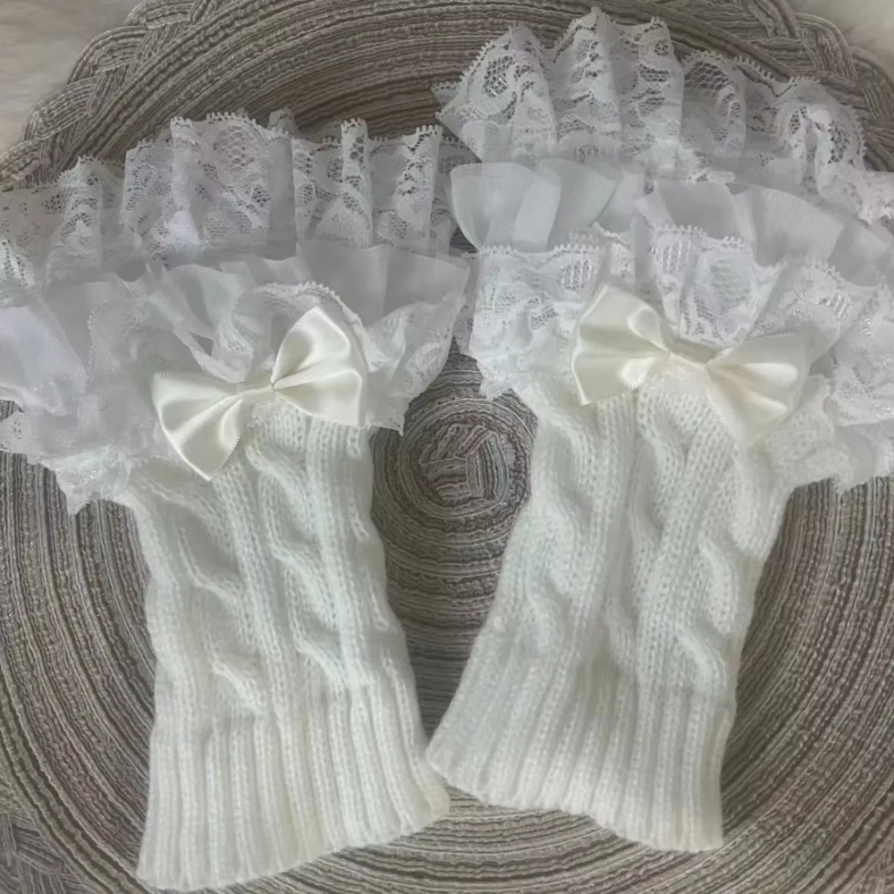 1 Paar Spitzenrüschen-Handschu – Fingerless Glove Knit Bewertung und Preis